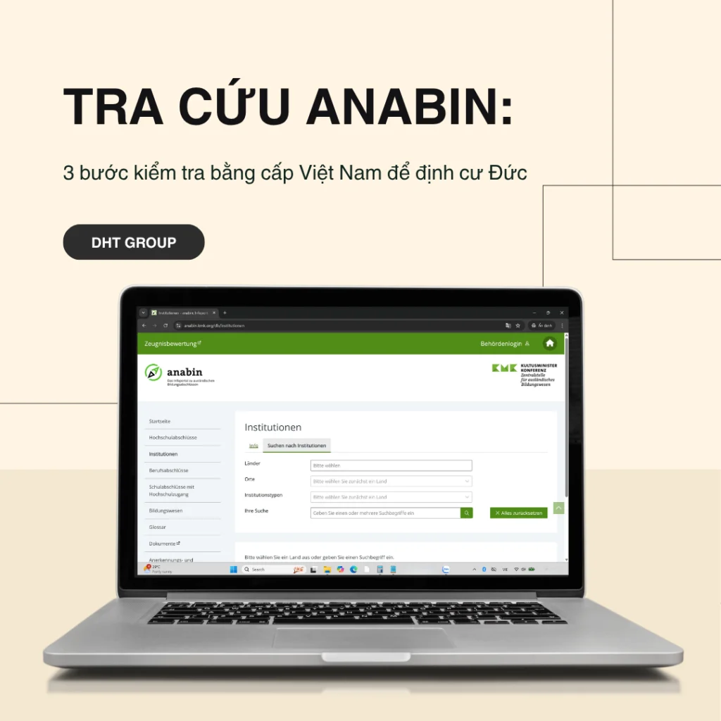 Tra cứu Anabin 3 bước kiểm tra bằng cấp Việt Nam để định cư Đức