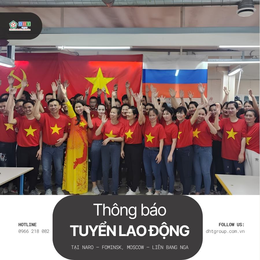 thông báo tuyển lao động may đi Liên bang Nga